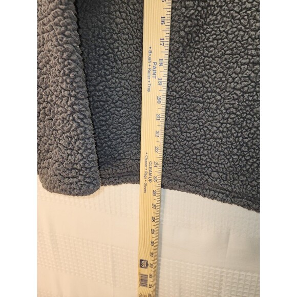 Victoria's Secret PINK Teddy Bear Gray Sherpa Women XS Sweater 1/4 Zip Pullover - Picture 8 of 11